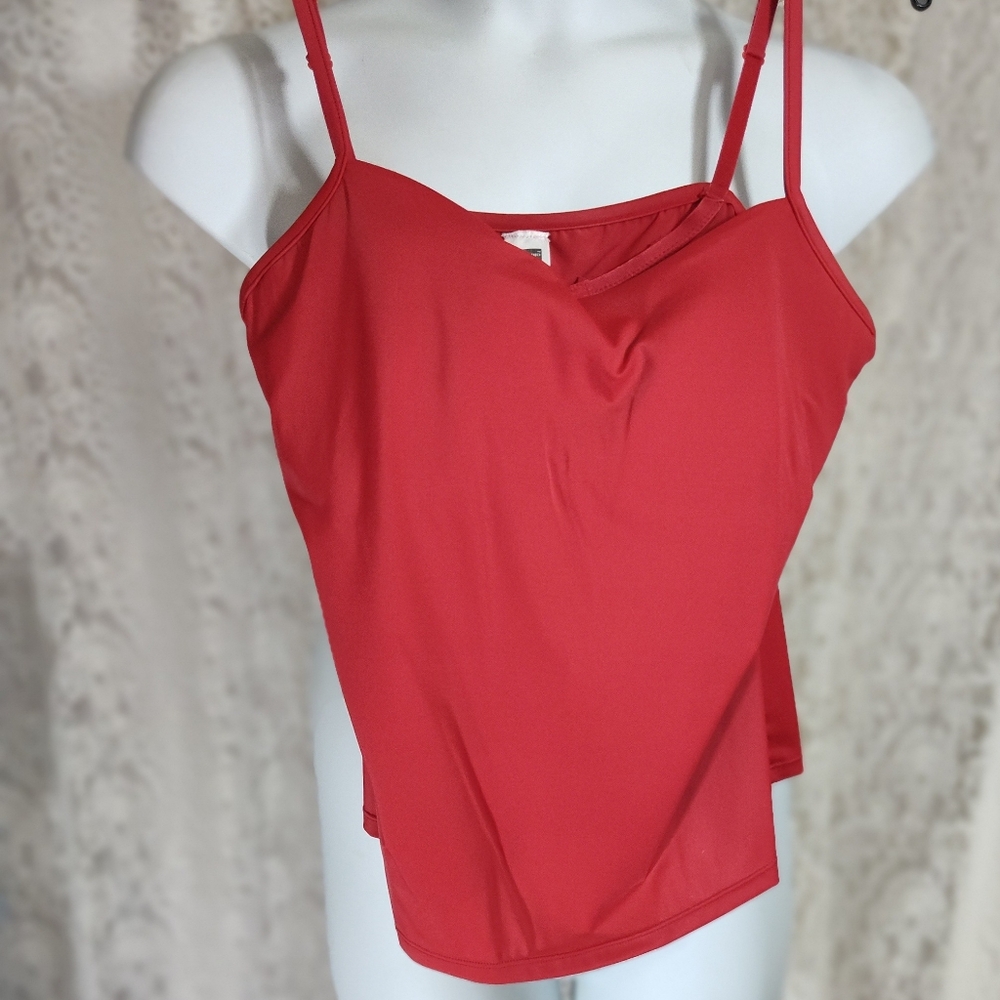 Bay Studio Red Camisole Top Padded Shelf Bra 36D Nwot